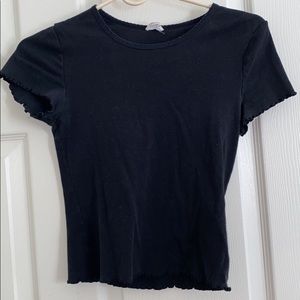 Lettuce edge black shirt